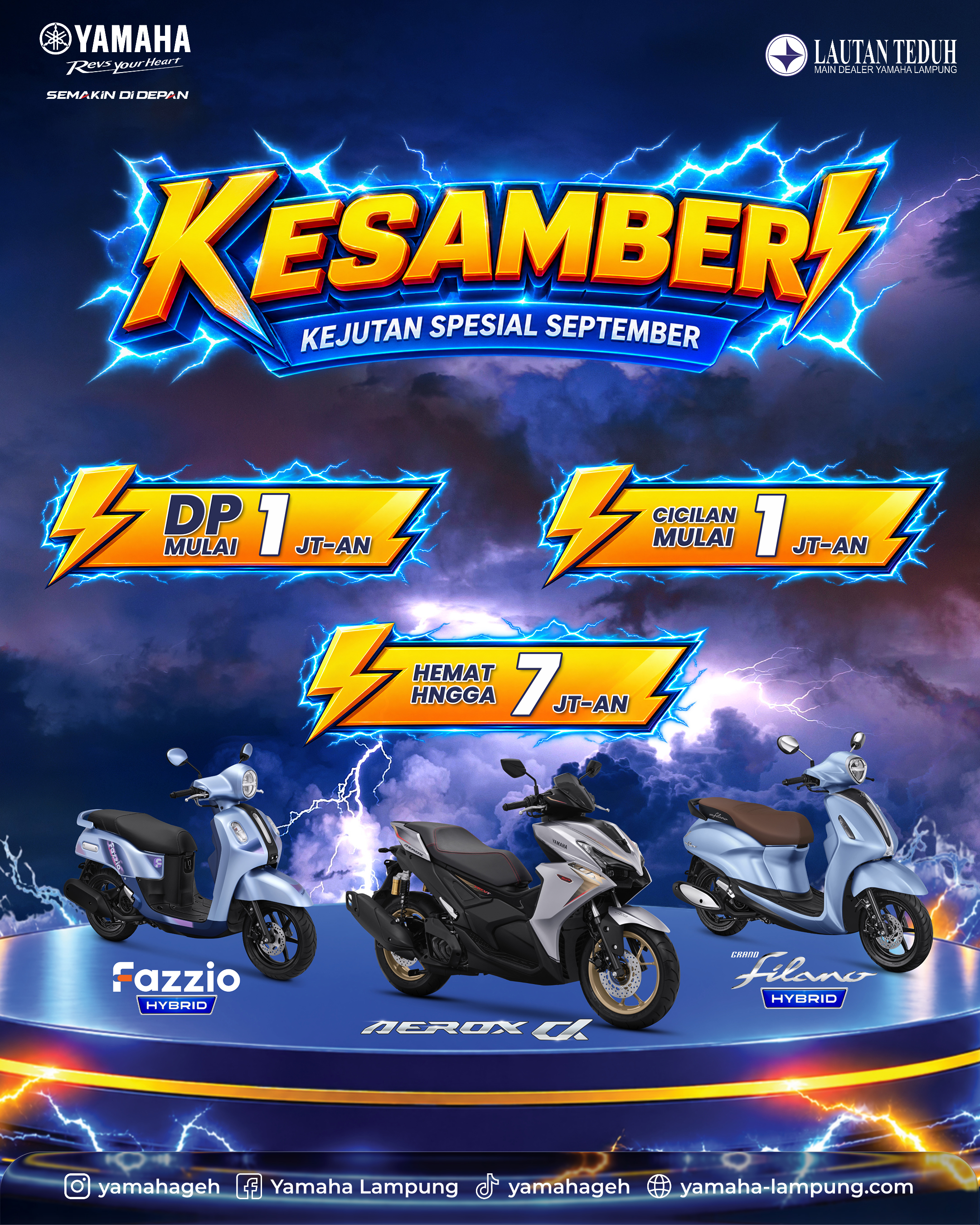 Kejutan Spesial September Yamaha Lampung — Cicilan Mulai 1 Jutaan